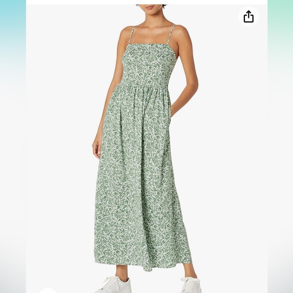 Green floral dress